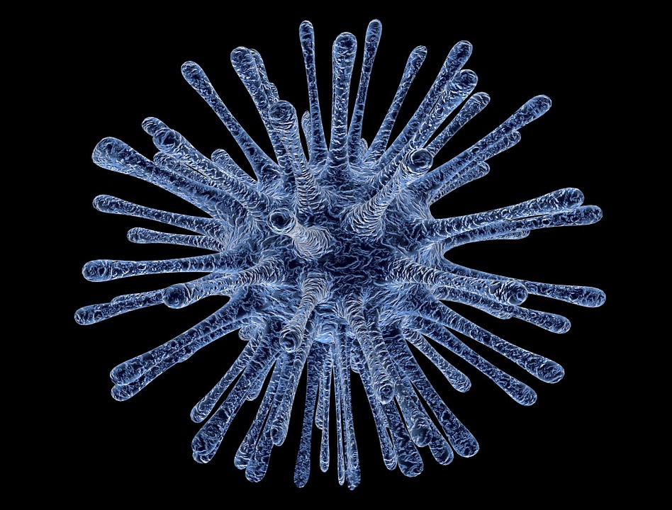 modrý mikroorganismus